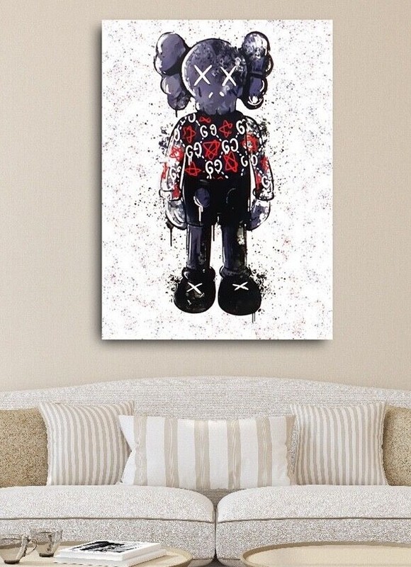Cartoon Dolls Wall Art Hypebeast Decor Canvas Pop Art Unique Framed Art Poster
