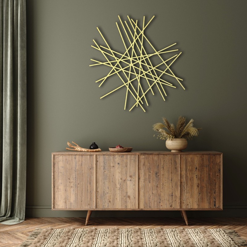 Minimalist Metal Wall Art, Contemporary Geometric Decor, Abstract Line Decor