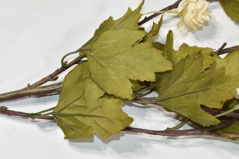 Pottery Barn Faux Ivory Hops Branch Artificial Flowers 42" Stem NEW gallery