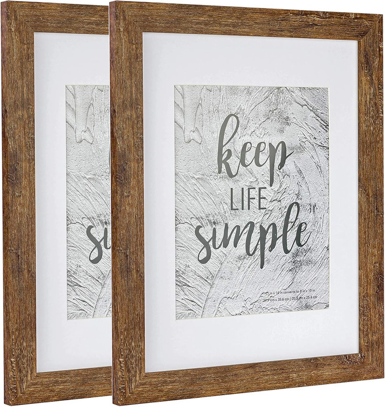 11X14 Picture Frame Rotten Brown 2 Pcs Wooden Frame Can Display 8X10 Picture wit