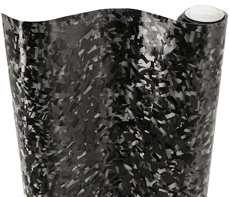 VViViD+ Forged Composite Carbon Vinyl Wrap Roll (1ft x 5ft, Black) 1ft x 5ft