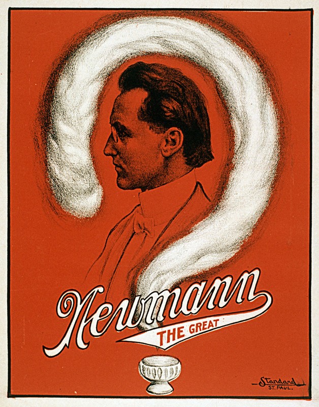 1916 Newmann The Great Hypnotist And Mind Reader Magician Advertisement Poster