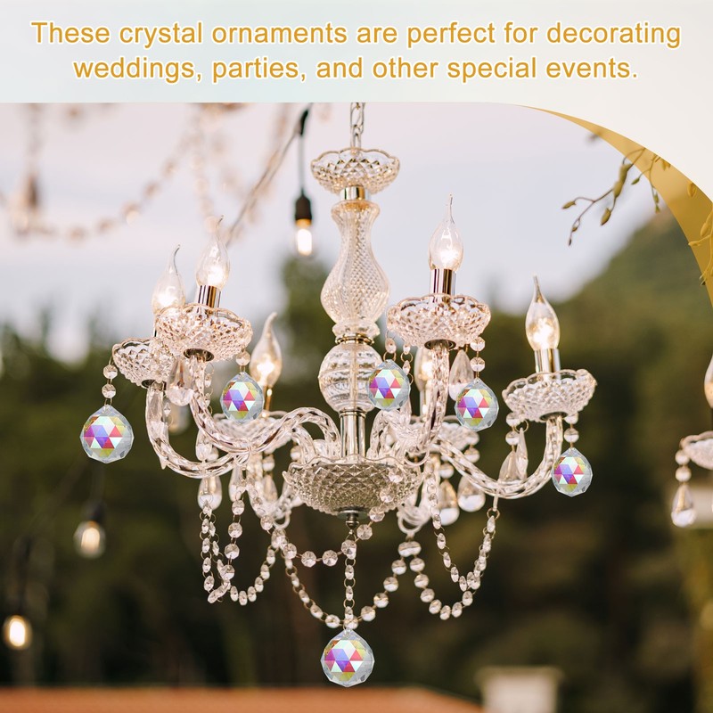 10 Pack 24mm / 0.94Inch Crystal Ball Prisms, Lake Blue gallery