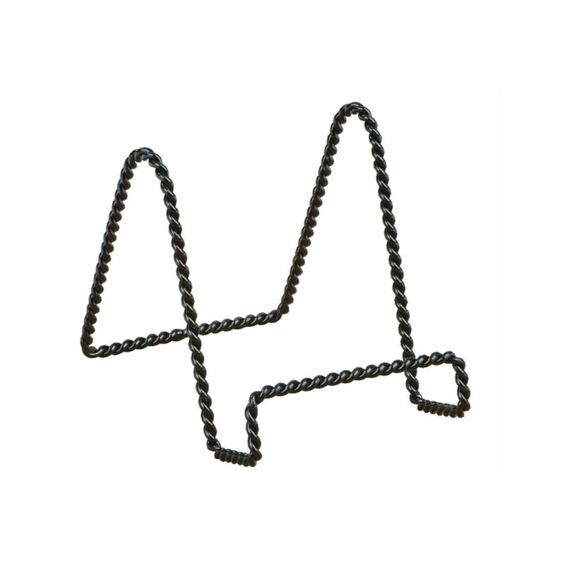 Decorative Twisted Wire Stand Black Display 3 Inch Depth Tabletop Easel