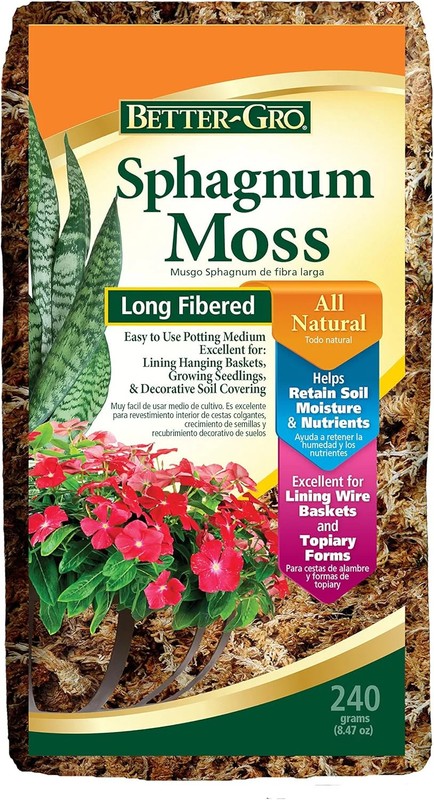 Sphagnum Moss – 100% Natural, Long-Fiber Moss for Orchids, Ferns, and Hostas,.