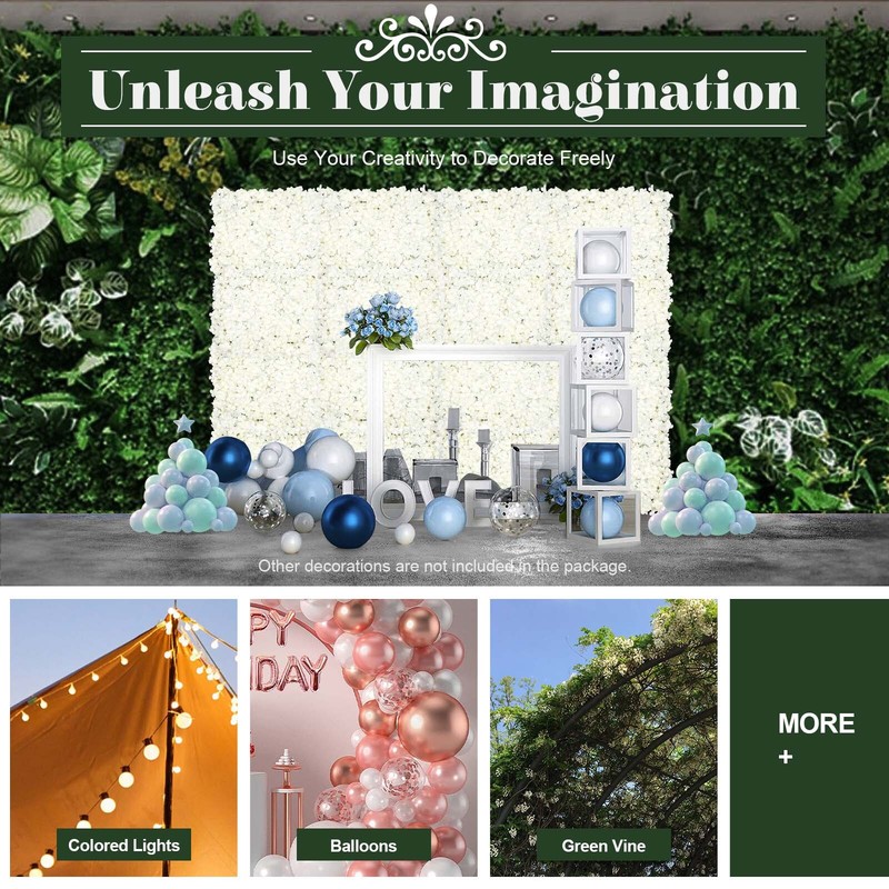 20PCS Artificial Flower Wall Panel Floral Backdrop Wedding Party Home Decor NEW!