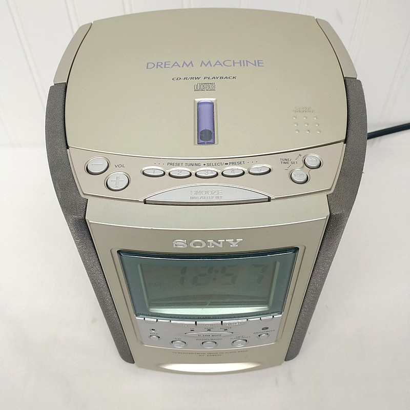 Sony Dream Machine ICF-CD863V CD Clock Radio TV/Weather/FM/AM Tested Works Great gallery