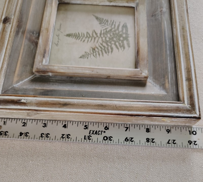 Kirkland's Botanical Fern Prints in Whitewashed Rustic Frame Farmhouse ~ NEW gallery