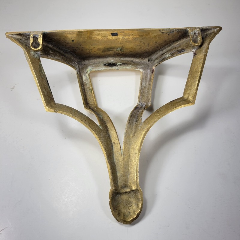 VTG Solid Brass Shelf Ornate MCM Hollwood Regency French Classic Old Money gallery
