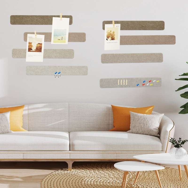 Bulletin Board Strips with 50 Pushpins, Self-Adhesive for Wall to Display Notes gallery