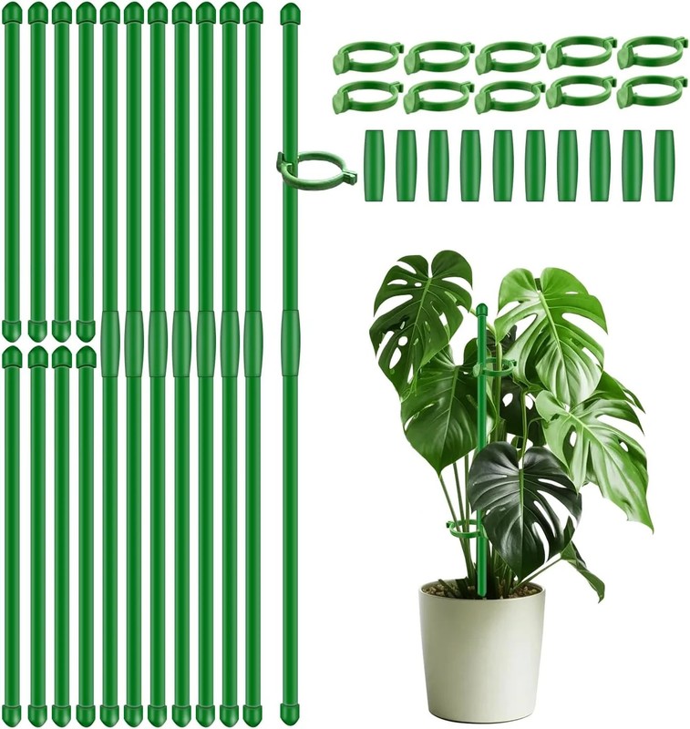 20Pcs Plant Support Stakes 17 inch SupKing Garden Orchid Sticks Extended to 3ft