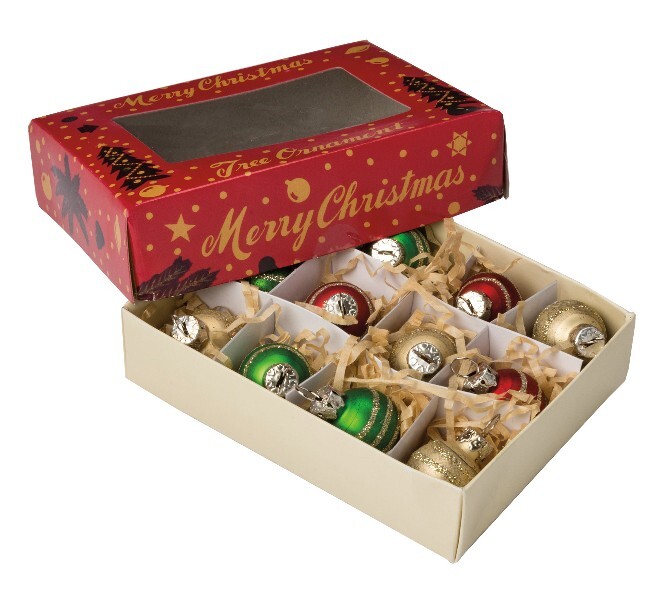 NEW!~Vintage Like Christmas Multi Mini Balls Ornament Set 12~Primitives By Kathy