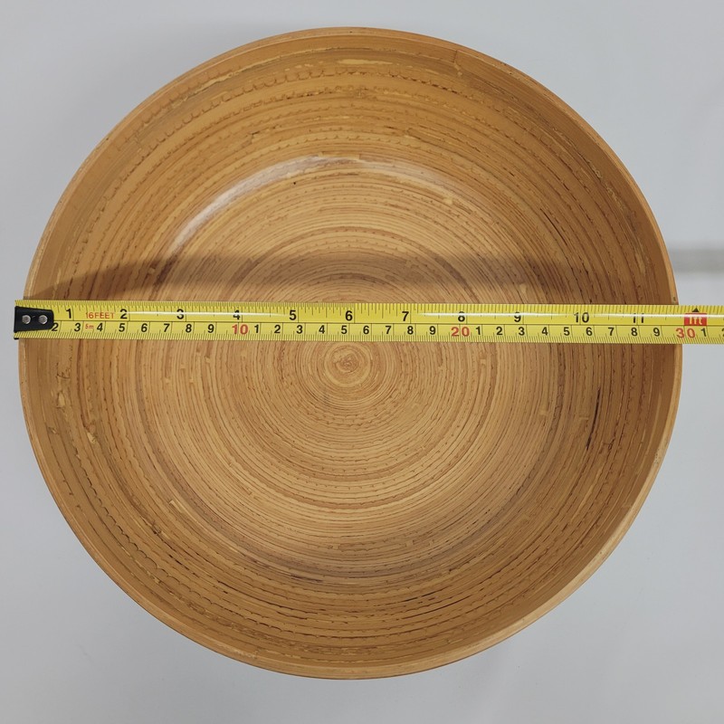 Handmade Lacquerware 12" Bamboo Decorative Bowl Olive Green Asian Design Inc. gallery