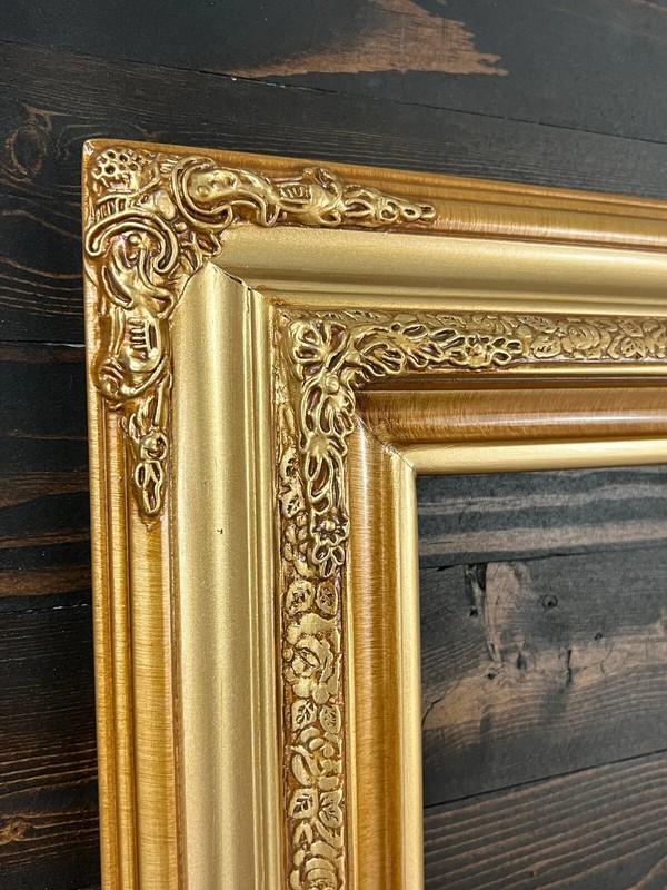 16 x 20 In stock ready to ship, Classic compo ornate wood frame, light gold gallery