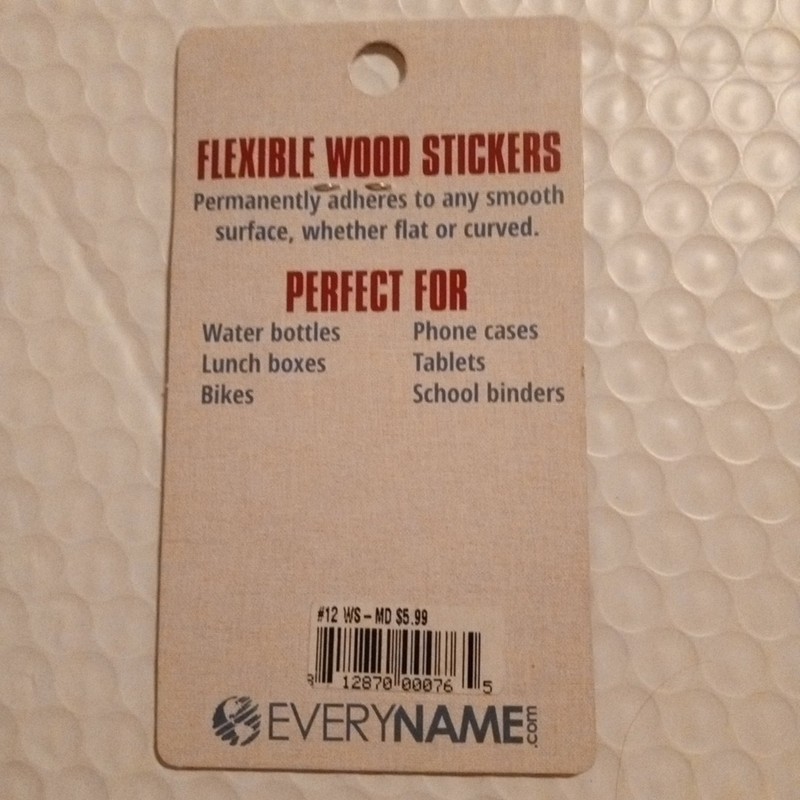 Flexible Wood Sticker Adheres To Flat Or Curved Smooth Surface Waterproof gallery