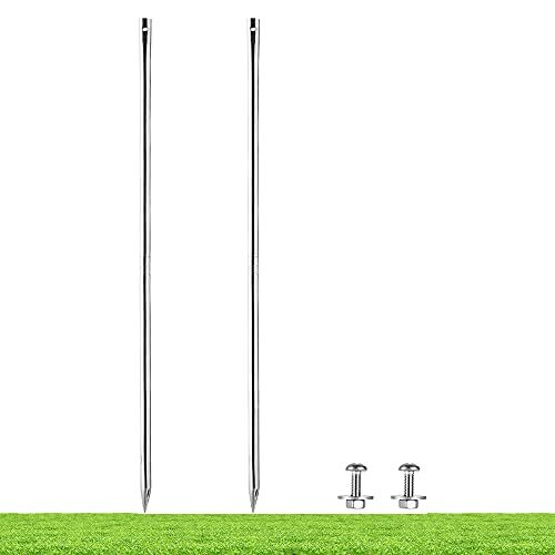 27.6“/2.3ft Metal Stakes for Yard Signs Stainless Steel Hardware Included