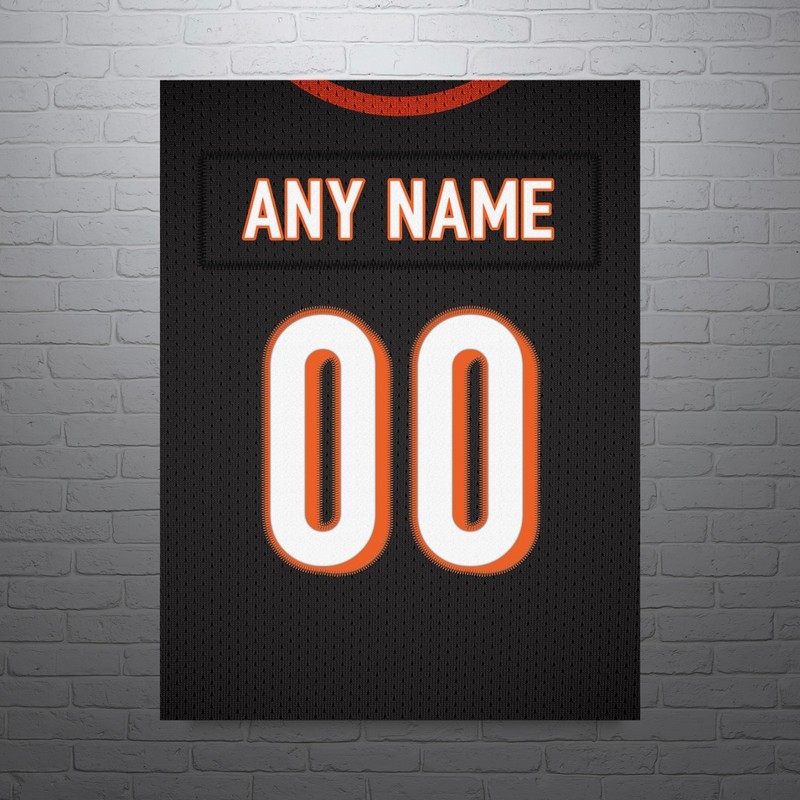 Cincinnati Bengals Football Jersey Print – Personalized Any NAME & NUMBER
