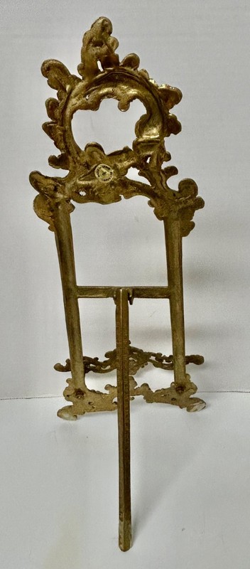 Vintage Brass Rococo Style Table Top Art Easel gallery