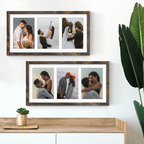 8x16 Collage Picture Frame, 5x7 Collage Picture Frame 8x16（5x7 opening） Brown gallery