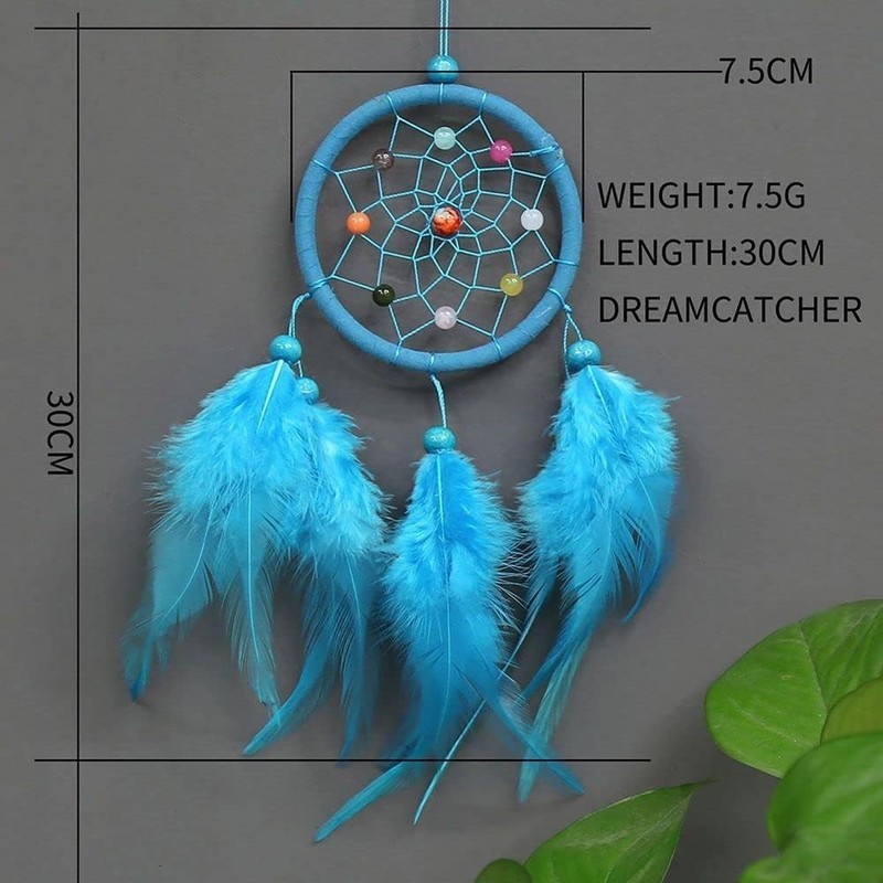 Green Small Dream Catcher with Feathers Wall Hanging Ornament Indian Style gallery