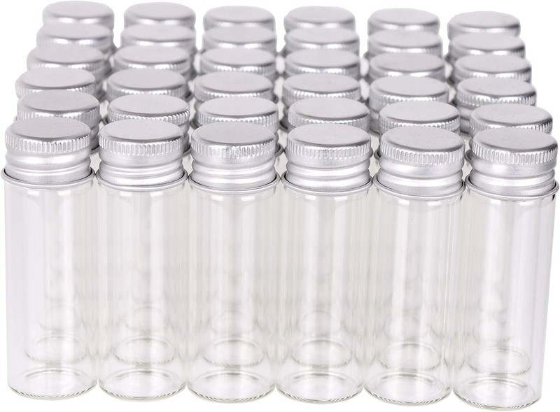100 Tiny Glass Bottles Clear Small Vials 15 Milliliter Empty Mini Jars with