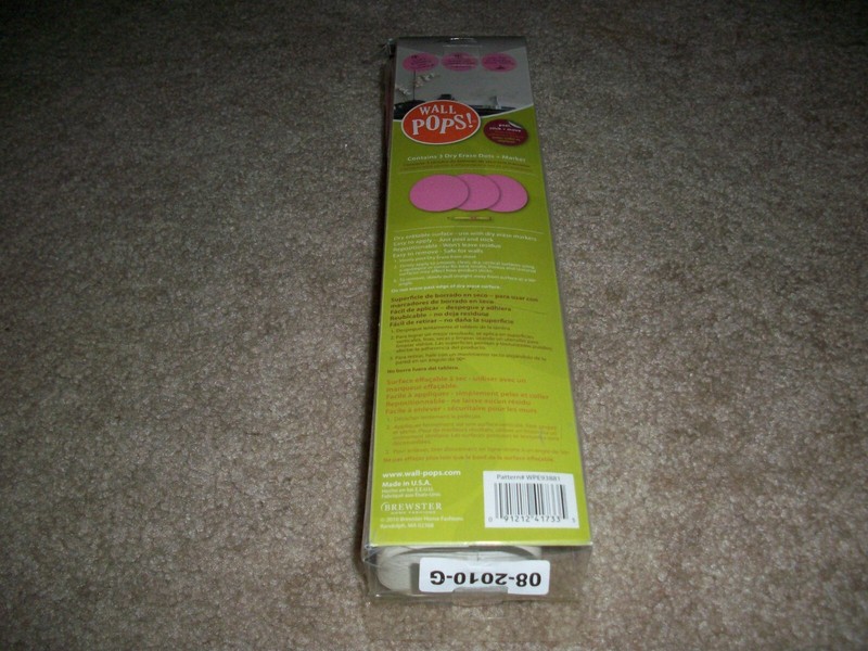 Wall POPS! Flirt Dry Erase Dot Decals - (3) 13 in x 13 in and Marker gallery