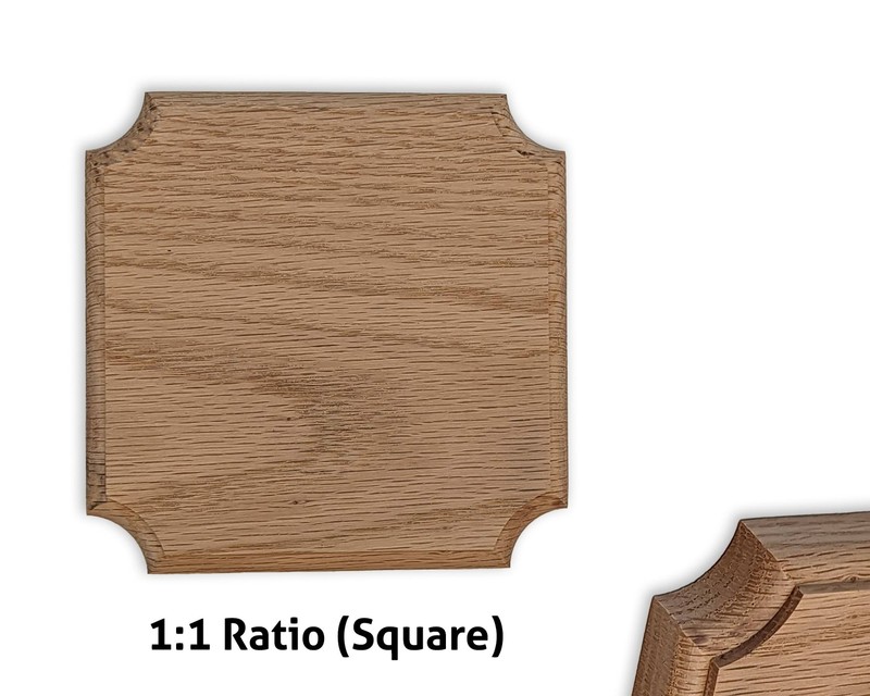 1:1 ratio blank wooden plaque (unfinished) Oak, Flush Mounted