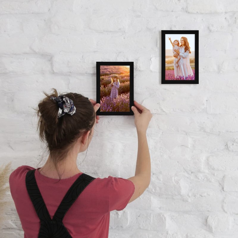 4x6 Picture Frame Set of 10, Matted to 3.5x5 Photos with Mat or 6x4 Pictures ... gallery