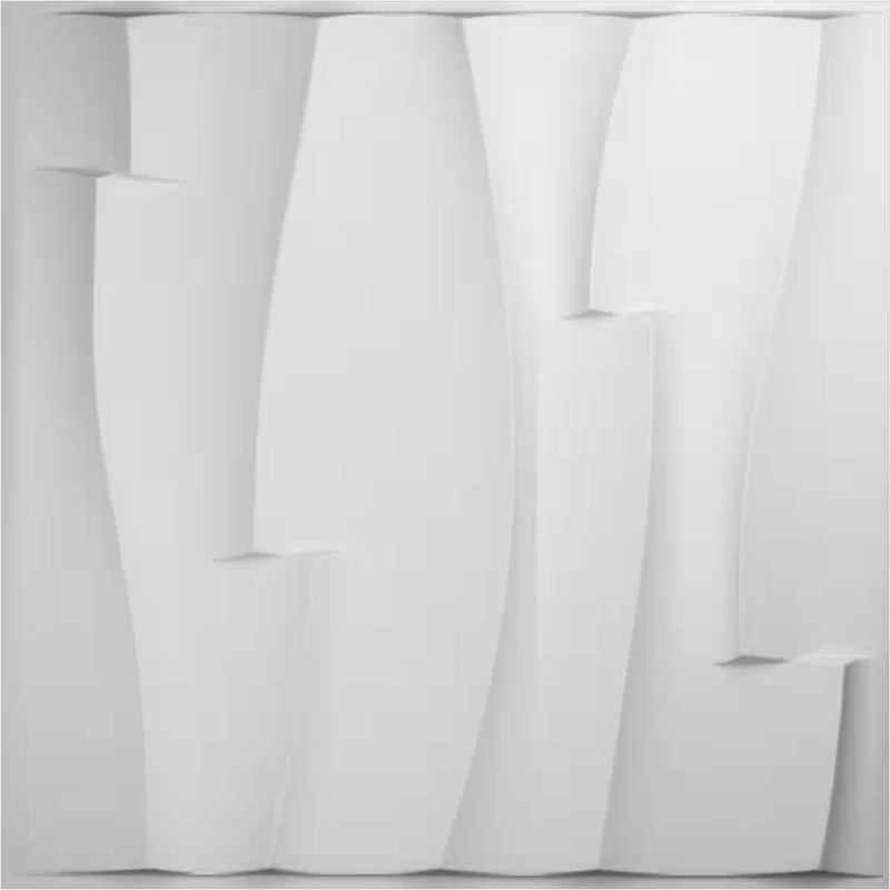 19-5/8″W X 19-5/8″H Brick Wave Endurawall Decorative 3D Wall Panel, White, (50-P