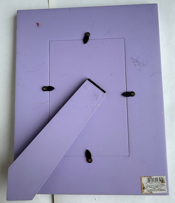 NOS VTG Y2K Russ Girl Powrrr… Purple Checkered Floral Frame 4 x 6” Photo Holder gallery