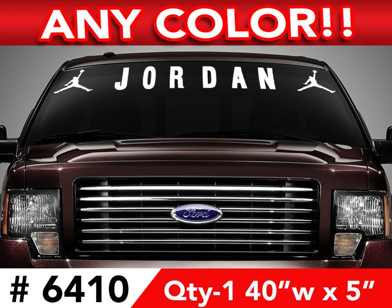 JORDAN WINDSHIELD DECAL STICKER 40″x 5″