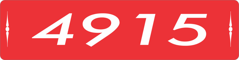 Personalized Aluminum Metal Address Sign Customized With Custom Number 4" x 18" gallery