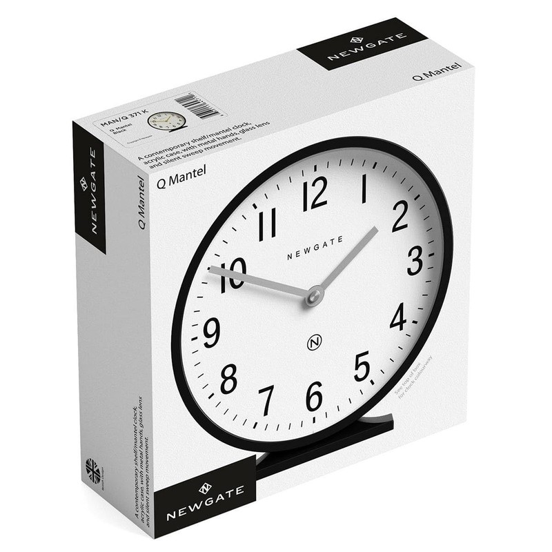 ® Q Mantel Clock | Modern Classic Round Mantel Clock | Asparagus Green | Cont... gallery