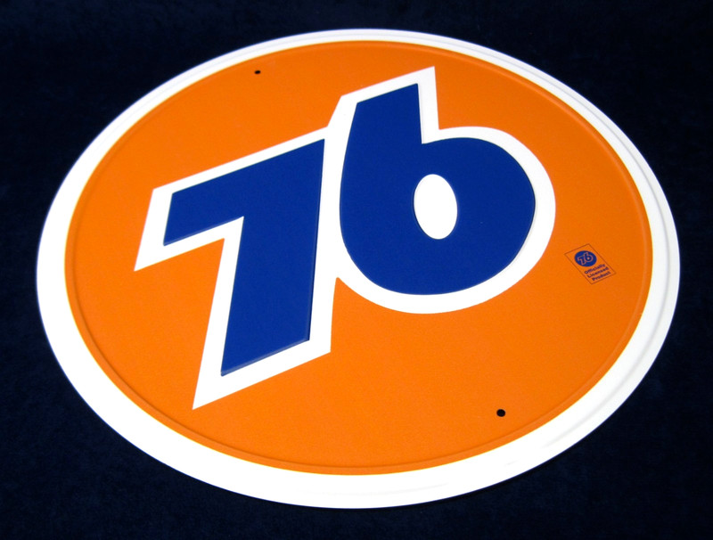 UNION 76 BALL ~ Fully Embossed Steel Sign ~ Garage Shop Man Cave ~ MADE in USA gallery