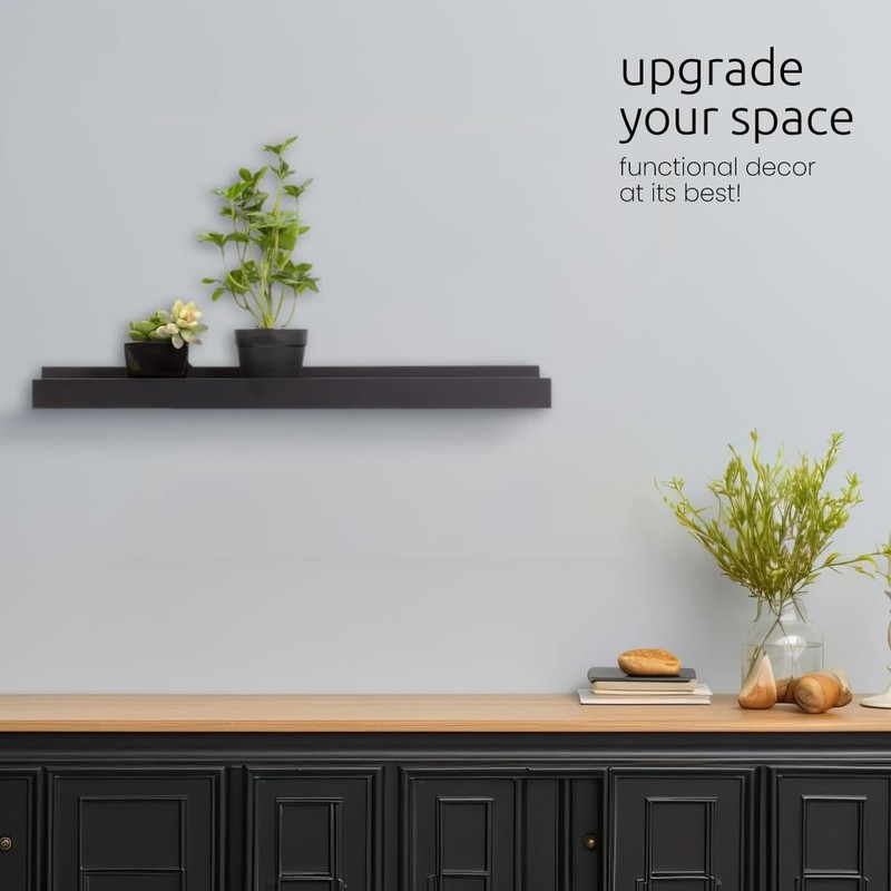 Kiera Grace Floating Shelves for Wall, Engineered Wood Picture Frame Wall She... gallery