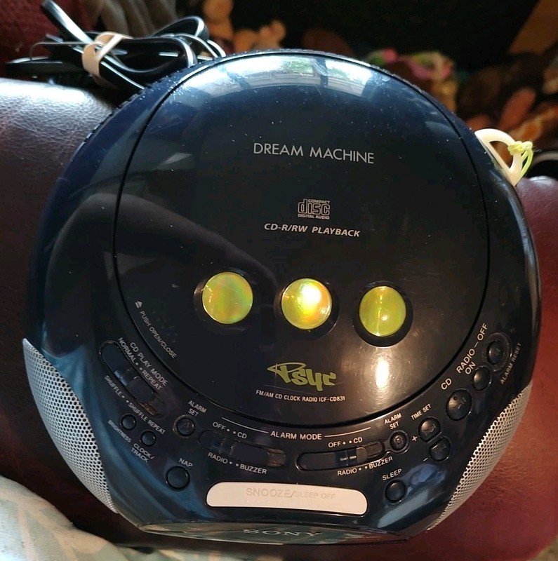 Sony ICF-CD831 Black Psyc Dream Machine FM/AM, CD Player, Alarm Clock Radio