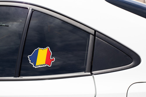 Romania Map Flag Sticker Decal gallery
