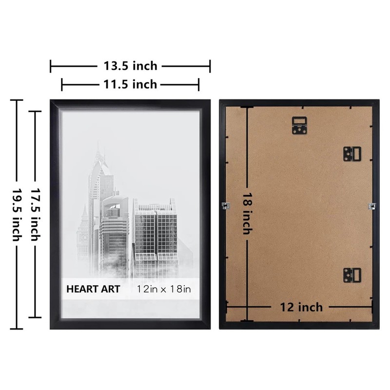 12x18 Frame 4 Pack,12x18 Poster Frame Without Mat,12 x 18 Wall Gallery Photo ... gallery