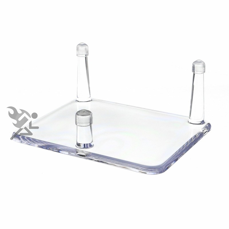 (3) 4.25″ Three-Peg Display Stand Holder with Anti-Scratch Guards for Fossils
