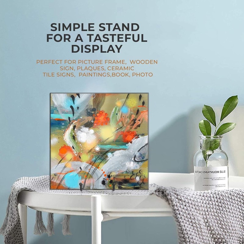 Elegant 4.5-Inch Plate Stand with Matte Black Finish - Set of 2 Display Stands gallery