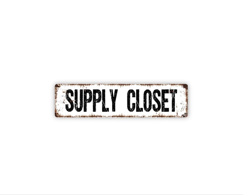 Supply Closet Sign | Office Storage Room Wall Art | School Janitor Utility