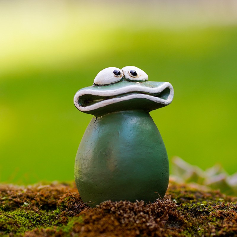 Creative resin crafts outdoor big mouth frog garden home desktop ornaments