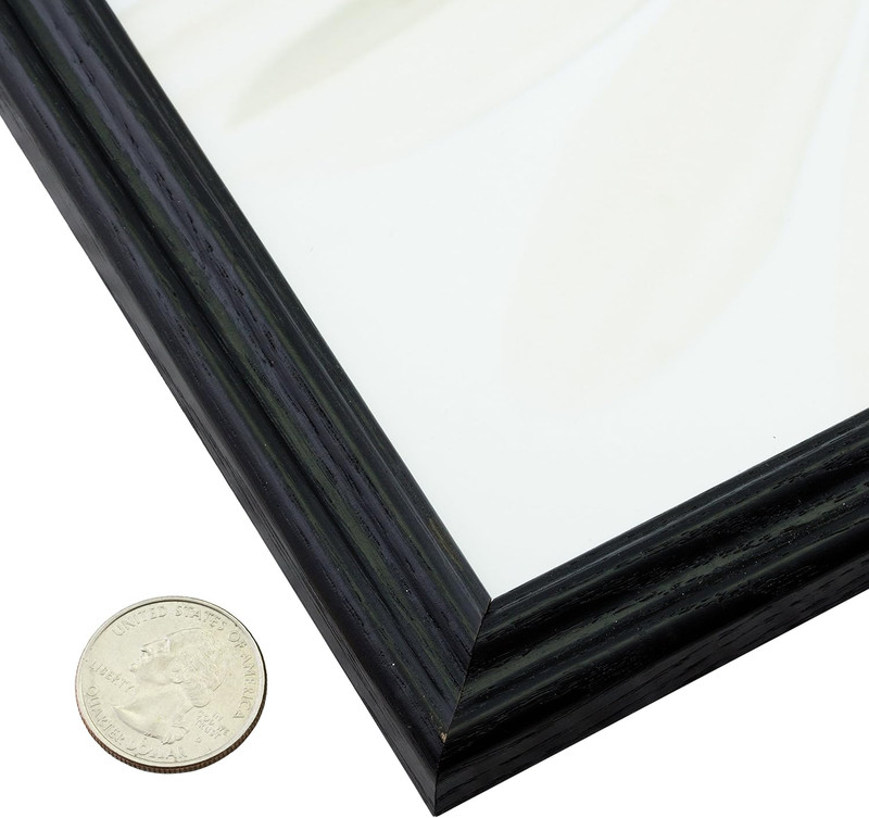 Wood Grain Black Picture Frame 5x30 Inches, 0.75-Inch Wide, Stylish Decor gallery