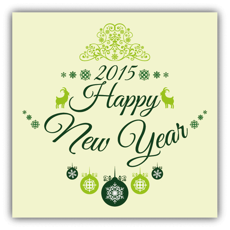 Happy New Year 2015 Christmas Decoration Car Bumper Sticker Decal