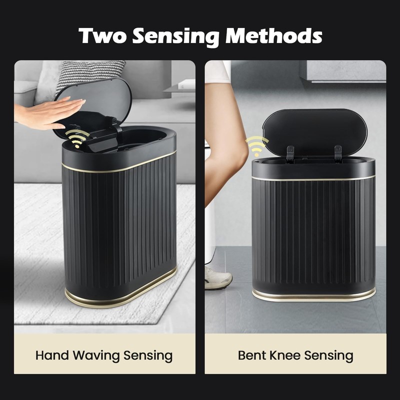 SYNCVIBE Bathroom Sensor Trash Can with Lid Automatic 2 Gallon Small Sensor G... gallery