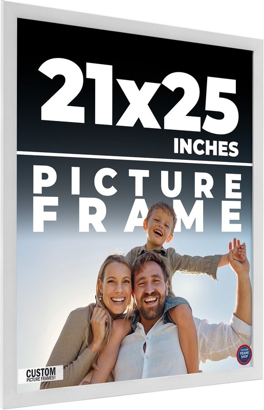 21×25 Frame White Wood Picture Photo Frame with UV Acrylic and Acid Free Backing