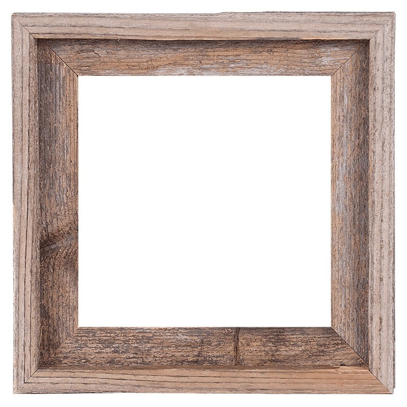 10×10–2″ Wide Signature Reclaimed Rustic Barn Wood Open Frame No Glass or Back