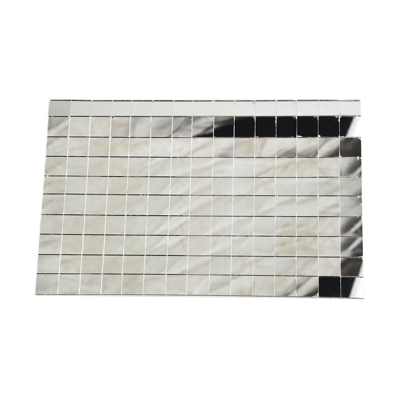 Compact Size Glass Mosaic Wall Tiles in Silver Color Perfect for Crafts
