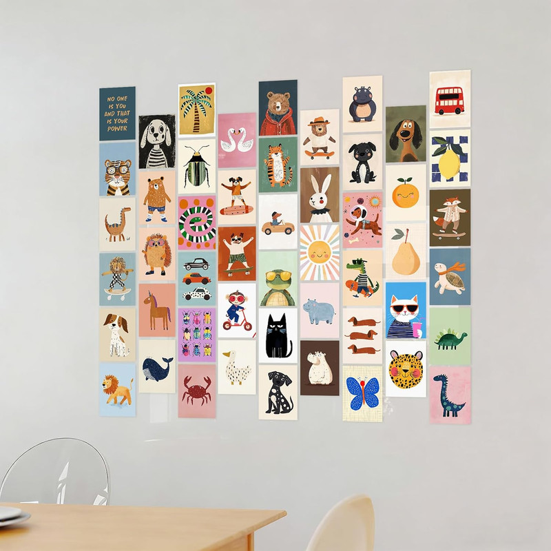 50Pcs Playroom Decor Funny Cartoon Animal Posters Toddler Boy Wall Decor Insp... gallery