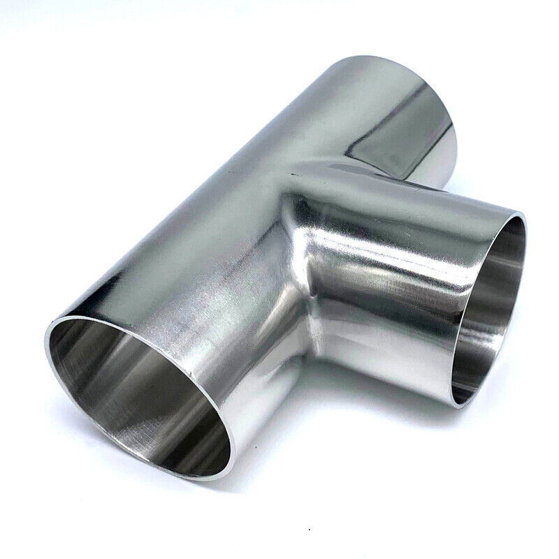 304stainless Steel Equal Tee T Shape Pipe T-piece Exhaust Tube Polished 19-51mm